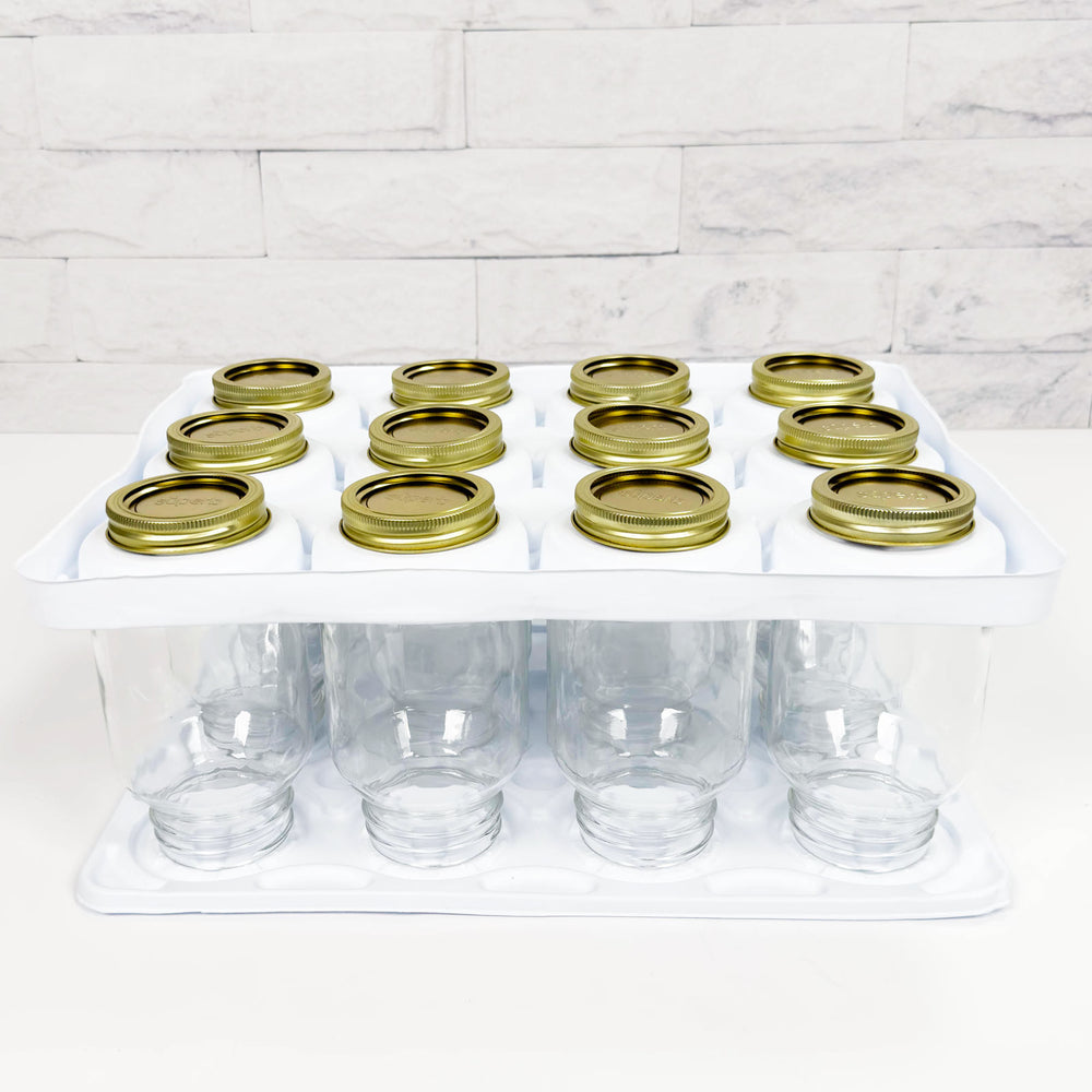 Regular Mouth Pint Canning Jars - 12 Pack - Includes Lids & BandsCanning JarsSuperbFood Storage