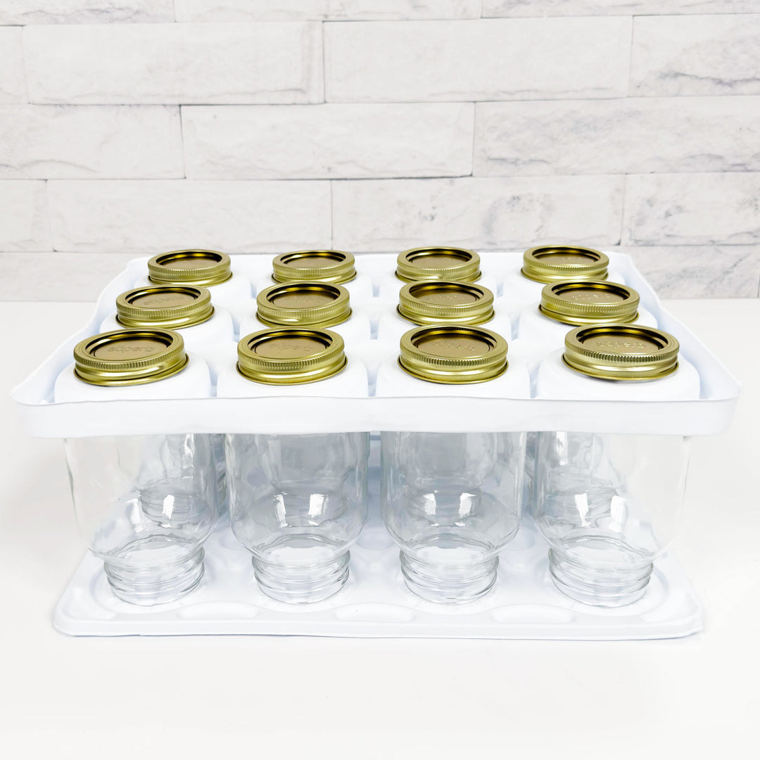 Regular Mouth Pint Canning Jars - 12 Pack - Includes Lids & BandsCanning JarsSuperbFood Storage