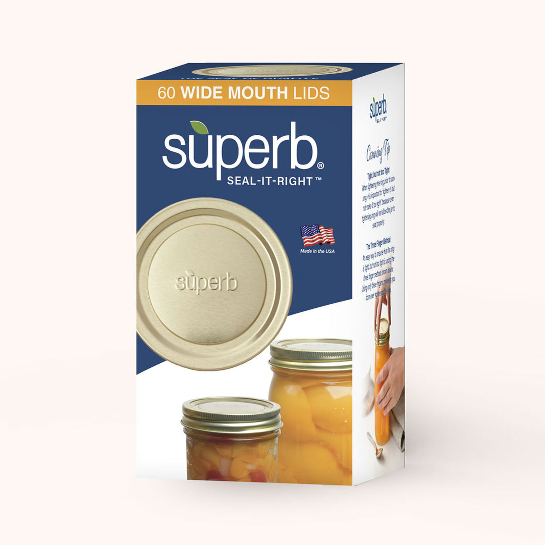 Wide Mouth Mason Jar Canning Lids - 60 PackCanning LidsSuperbFood Storage